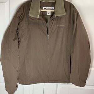 Columbia Brown Performance Jacket with Full-Zip and Stand-Up Collar